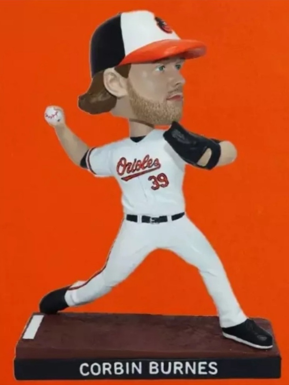 BDA MLB Baltimore Orioles Corbin Burnes Bobblehead Doll NIB Collectors Item